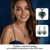 image:imageCDE Angel Wings Heart Gothic Birthstone Dangle Earrings WaterproofBlack05MayEmerald Green Birthstone