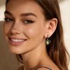 image:imageCDE Angel Wings Heart Gothic Birthstone Dangle Earrings WaterproofBlack11NovYellow Birthstone