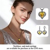 image:imageCDE Angel Wings Heart Gothic Birthstone Dangle Earrings WaterproofBlack11NovYellow Birthstone
