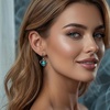 image:imageCDE Angel Wings Heart Gothic Birthstone Dangle Earrings WaterproofBlack12DecBlue Zircon Birthstone