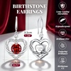 image:imageCDE Angel Wings Heart Gothic Birthstone Dangle Earrings WaterproofWhite0107JanJuly Ruby Red Birthstone