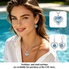 image:imageCDE Angel Wings Heart Gothic Birthstone Dangle Earrings WaterproofWhite03MarAquamarineLight Blue Birthstone
