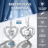 image:imageCDE Angel Wings Heart Gothic Birthstone Dangle Earrings WaterproofWhite04AprWhite Birthstone