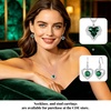 image:imageCDE Angel Wings Heart Gothic Birthstone Dangle Earrings WaterproofWhite05MayEmerald Green Birthstone