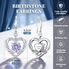 image:imageCDE Angel Wings Heart Gothic Birthstone Dangle Earrings WaterproofWhite06June Alexandrite Light Purple Birthstone
