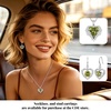 image:imageCDE Angel Wings Heart Gothic Birthstone Dangle Earrings WaterproofWhite08Aug Peridot Green Birthstone