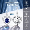 image:imageCDE Angel Wings Heart Gothic Birthstone Dangle Earrings WaterproofWhite09SeptSpahhire Blue Birthstone