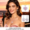 image:imageCDE Angel Wings Heart Gothic Birthstone Dangle Earrings WaterproofWhite10OctOpal Pink Birthstone