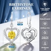 image:imageCDE Angel Wings Heart Gothic Birthstone Dangle Earrings WaterproofWhite11NovYellow Birthstone