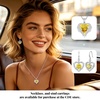 image:imageCDE Angel Wings Heart Gothic Birthstone Dangle Earrings WaterproofWhite11NovYellow Birthstone