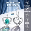 image:imageCDE Angel Wings Heart Gothic Birthstone Dangle Earrings WaterproofWhite12DecBlue Zircon Birthstone