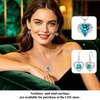 image:imageCDE Angel Wings Heart Gothic Birthstone Dangle Earrings WaterproofWhite12DecBlue Zircon Birthstone