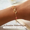 image:imageCDE Birthstone Infinity Bracelet 14K Gold Plated Jewelry Gift for Women0107JanJulRuby Red
