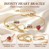 image:imageCDE Birthstone Infinity Bracelet 14K Gold Plated Jewelry Gift for Women0107JanJulRuby Red