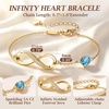 image:imageCDE Birthstone Infinity Bracelet 14K Gold Plated Jewelry Gift for Women03MarAquamarine Blue