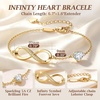 image:imageCDE Birthstone Infinity Bracelet 14K Gold Plated Jewelry Gift for Women04AprClear White