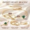image:imageCDE Birthstone Infinity Bracelet 14K Gold Plated Jewelry Gift for Women05MayEmerald Green