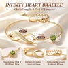 image:imageCDE Birthstone Infinity Bracelet 14K Gold Plated Jewelry Gift for Women08AugPeridot Green