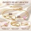 image:imageCDE Birthstone Infinity Bracelet 14K Gold Plated Jewelry Gift for Women10OctVintage Pink