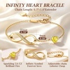 image:imageCDE Birthstone Infinity Bracelet 14K Gold Plated Jewelry Gift for Women11NovCitrine Yellow