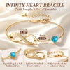 image:imageCDE Birthstone Infinity Bracelet 14K Gold Plated Jewelry Gift for Women12DecZircon Blue