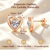 image:imageCDE Double Heart 1CT Moissanite Studs Earrings for Sensitive EarsRed