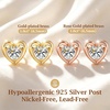image:imageCDE Double Heart 1CT Moissanite Studs Earrings for Sensitive EarsRed