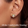image:imageCDE Double Heart 1CT Moissanite Studs Earrings for Sensitive EarsYellow