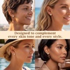 image:imageCDE Double Heart 1CT Moissanite Studs Earrings for Sensitive EarsYellow