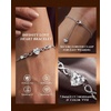 image:imageCDE Engraved I Love You Heart Moissanite Bracelets Jewellry Gifts for WomenRhodium Plated
