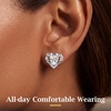 image:imageCDE Gold Plated Heart Moissanite Stud Earrings for Sensitive EarsWhite