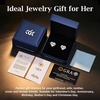 image:imageCDE Gold Plated Heart Moissanite Stud Earrings for Sensitive EarsWhite