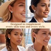 image:imageCDE Gold Plated Heart Moissanite Stud Earrings for Sensitive EarsWhite