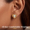 image:imageCDE Gold Plated Heart Moissanite Stud Earrings for Sensitive EarsYellow