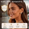 image:imageCDE Gold Plated Heart Moissanite Stud Earrings for Sensitive EarsYellow