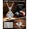 image:imageCDE Infinity Square Moissanite Pendant Necklaces Jewelry Gifts for Women