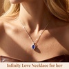 image:imageCDE Infinity Teardrop Birthstone Necklace Adjustable Jewelry for Women GiftBlue09