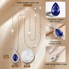 image:imageCDE Infinity Teardrop Birthstone Necklace Adjustable Jewelry for Women GiftBlue09