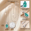 image:imageCDE Infinity Teardrop Birthstone Necklace Adjustable Jewelry for Women GiftBlue12