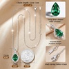 image:imageCDE Infinity Teardrop Birthstone Necklace Adjustable Jewelry for Women GiftEmerald Green05