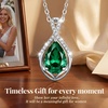 image:imageCDE Infinity Teardrop Birthstone Necklace Adjustable Jewelry for Women GiftEmerald Green05