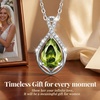 image:imageCDE Infinity Teardrop Birthstone Necklace Adjustable Jewelry for Women GiftGreen08