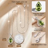 image:imageCDE Infinity Teardrop Birthstone Necklace Adjustable Jewelry for Women GiftGreen08