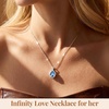 image:imageCDE Infinity Teardrop Birthstone Necklace Adjustable Jewelry for Women GiftLight Blue03