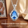 image:imageCDE Infinity Teardrop Birthstone Necklace Adjustable Jewelry for Women GiftLight Blue03