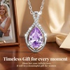 image:imageCDE Infinity Teardrop Birthstone Necklace Adjustable Jewelry for Women GiftLight Purple06