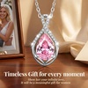 image:imageCDE Infinity Teardrop Birthstone Necklace Adjustable Jewelry for Women GiftPink10