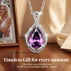 image:imageCDE Infinity Teardrop Birthstone Necklace Adjustable Jewelry for Women GiftPurple02
