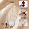 image:imageCDE Infinity Teardrop Birthstone Necklace Adjustable Jewelry for Women GiftRuby Red0107