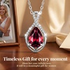 image:imageCDE Infinity Teardrop Birthstone Necklace Adjustable Jewelry for Women GiftRuby Red0107